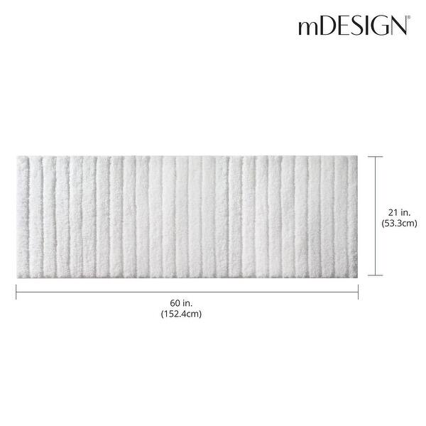 mDesign Soft Microfiber Polyester NonSlip Spa Mat/Runner, 60" x 21